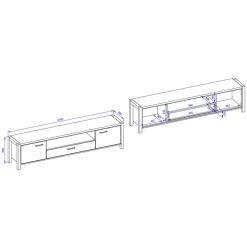210 cm Lowboard Foxxy*Pharao24 Online