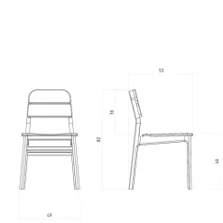 Hot 2 Stühle Koropi Massivholz Stühle