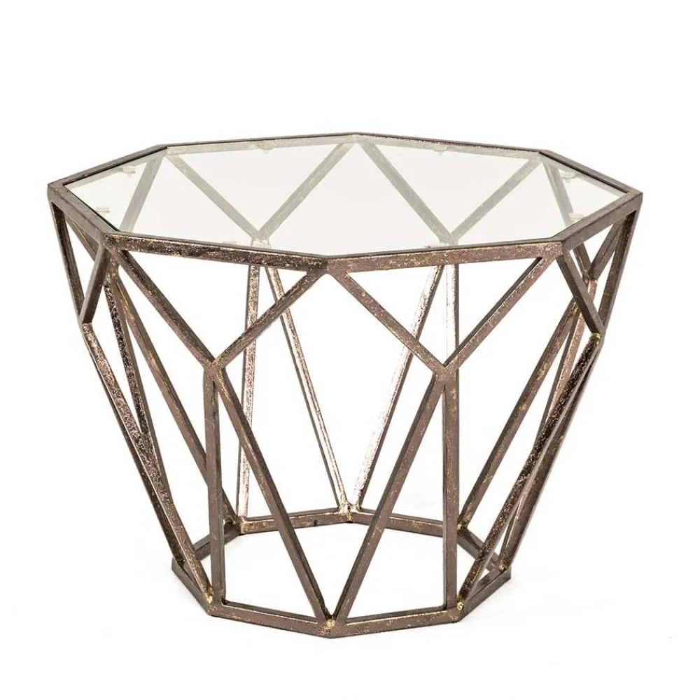 Outlet Achteckiger Beistelltisch Sernato Glastische