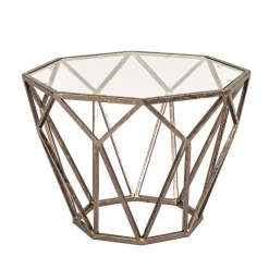 Outlet Achteckiger Beistelltisch Sernato Glastische