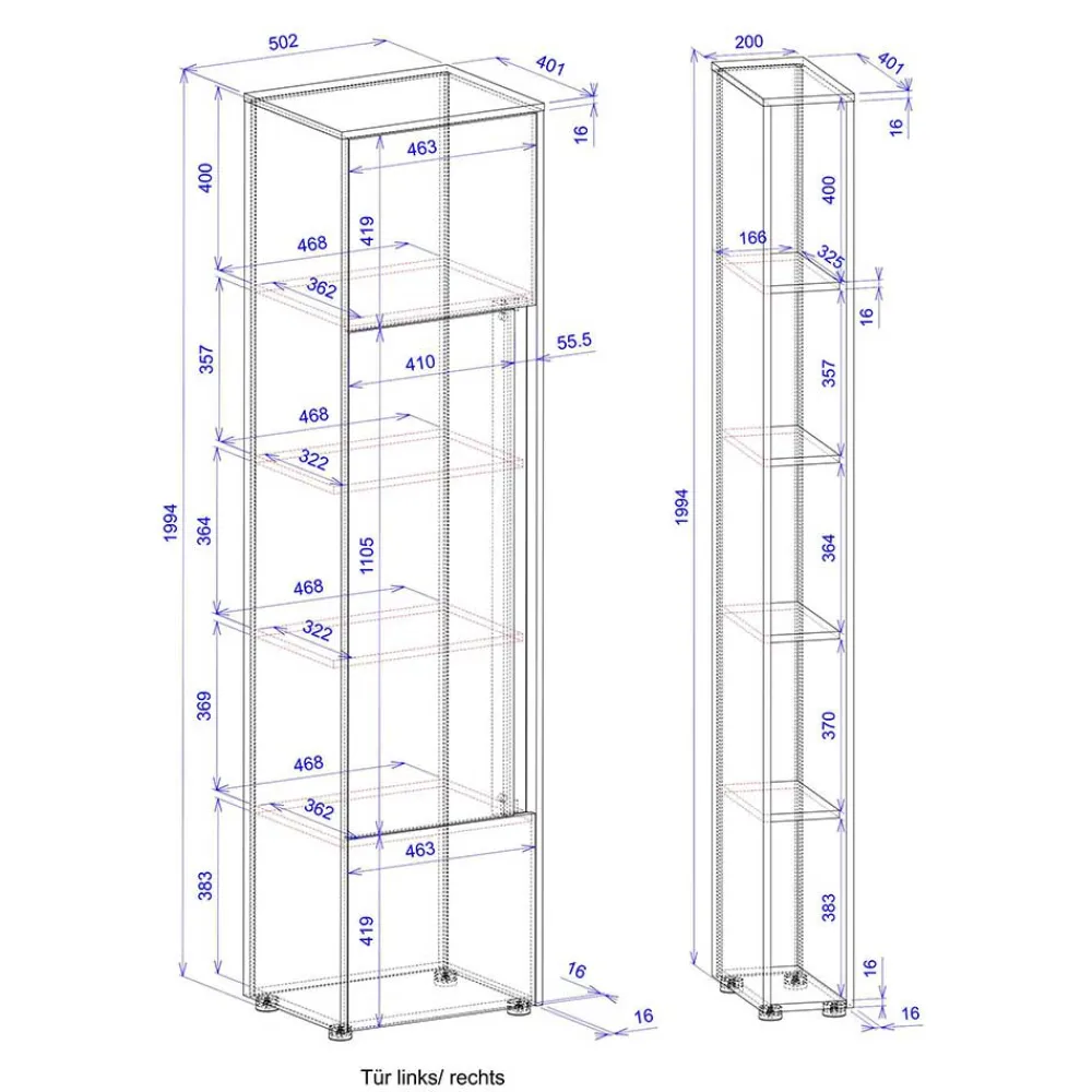 Aktenschrank mit Regal Rascian Büromöbel Sets