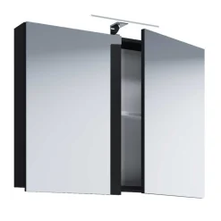 Outlet Bad Set 4-teilig schwarz Bonsai Badmöbel Sets