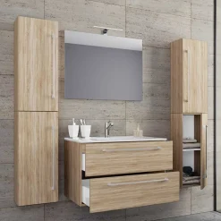 Sale Bad Set 4teilig Sonoma Eiche Estranon Badmöbel Sets