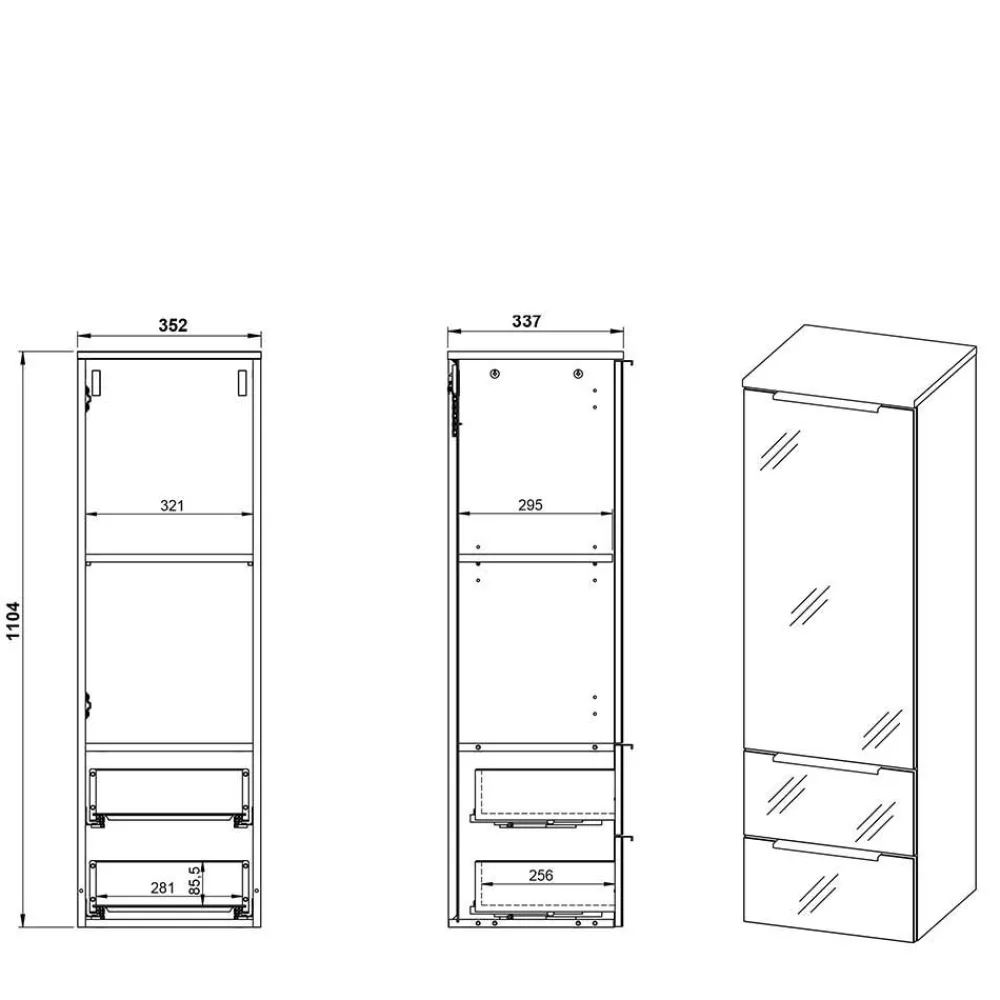 Badezimmer Hängeschrank Classicana*Pharao24 New