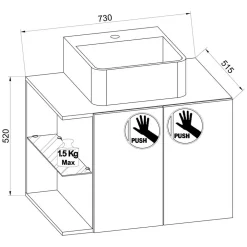 Clearance Badezimmer Schrank weiß Pseidoca Waschbeckenunterschränke|Bad Unterschränke
