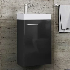 Best Badezimmermöbel Set in Schwarz Emlina Badmöbel Sets