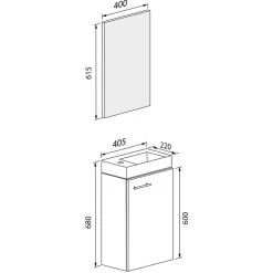 Best Badezimmermöbel Set in Schwarz Emlina Badmöbel Sets