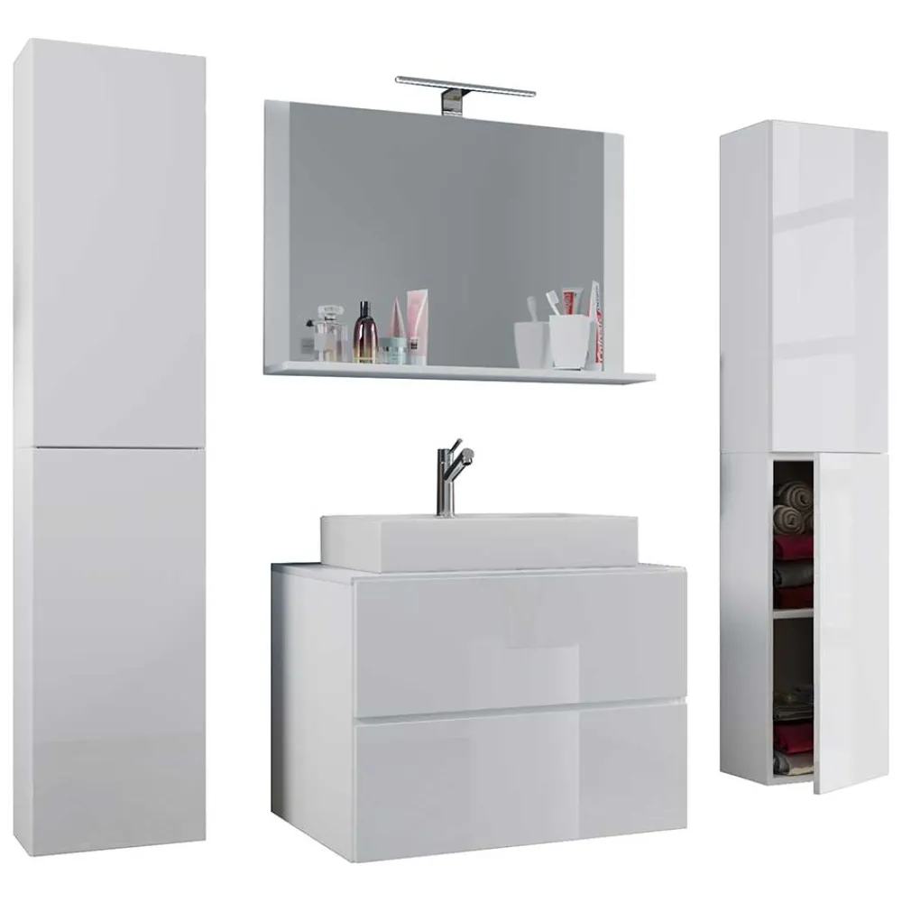 Badezimmermöbelset weiß modern Lorencia*Pharao24 Best