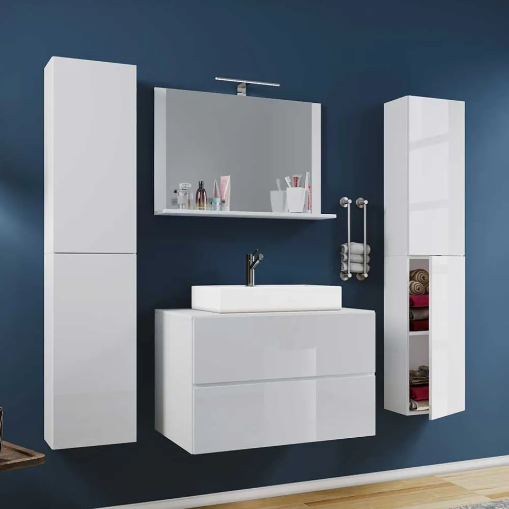 Badezimmermöbelset weiß modern Lorencia*Pharao24 Best