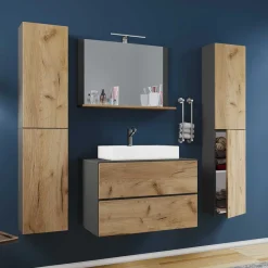 Badezimmermöbelset zweifarbig Socotta Badmöbel Sets