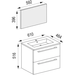 Online Badezimmerset in Schwarz Bonsai Badmöbel Sets