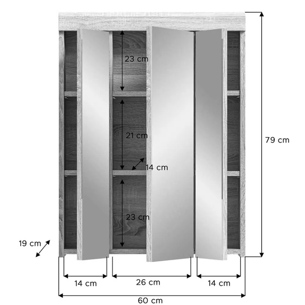 Badezimmerspiegelschrank Kwesina Spiegelschränke