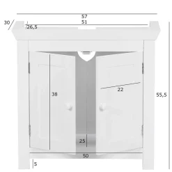 Badezimmerunterschrank Salverna*Pharao24 New