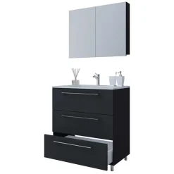 Badmöbel schwarz weiß Bonsai*Pharao24 Sale