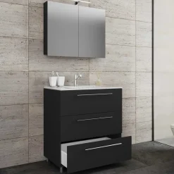 Badmöbel schwarz weiß Bonsai*Pharao24 Sale