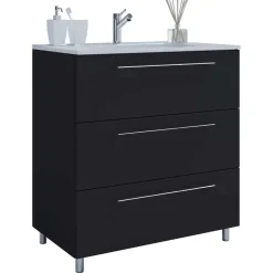 Badmöbel schwarz weiß Bonsai*Pharao24 Sale