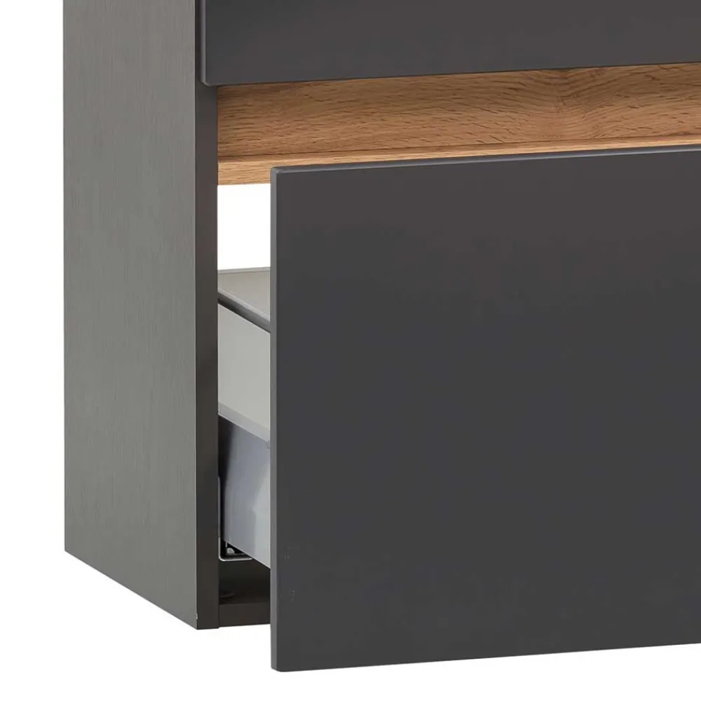 Outlet Badmöbel Set Dunkelgrau Pegruan Badmöbel Sets