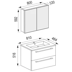 Sale Badmöbel Set hängend Enlino Badmöbel Sets