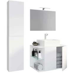 Discount Badmöbel weiss Pseidoca Badmöbel Sets