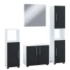 Hot Badmöbelset schwarz weiß Litora Badmöbel Sets