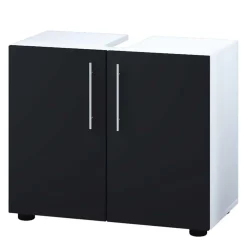 Hot Badmöbelset schwarz weiß Litora Badmöbel Sets