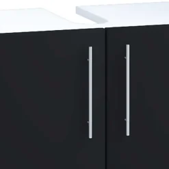 Hot Badmöbelset schwarz weiß Litora Badmöbel Sets