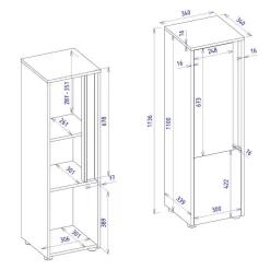 Clearance Badmidischrank Rascian Bad Hochschränke