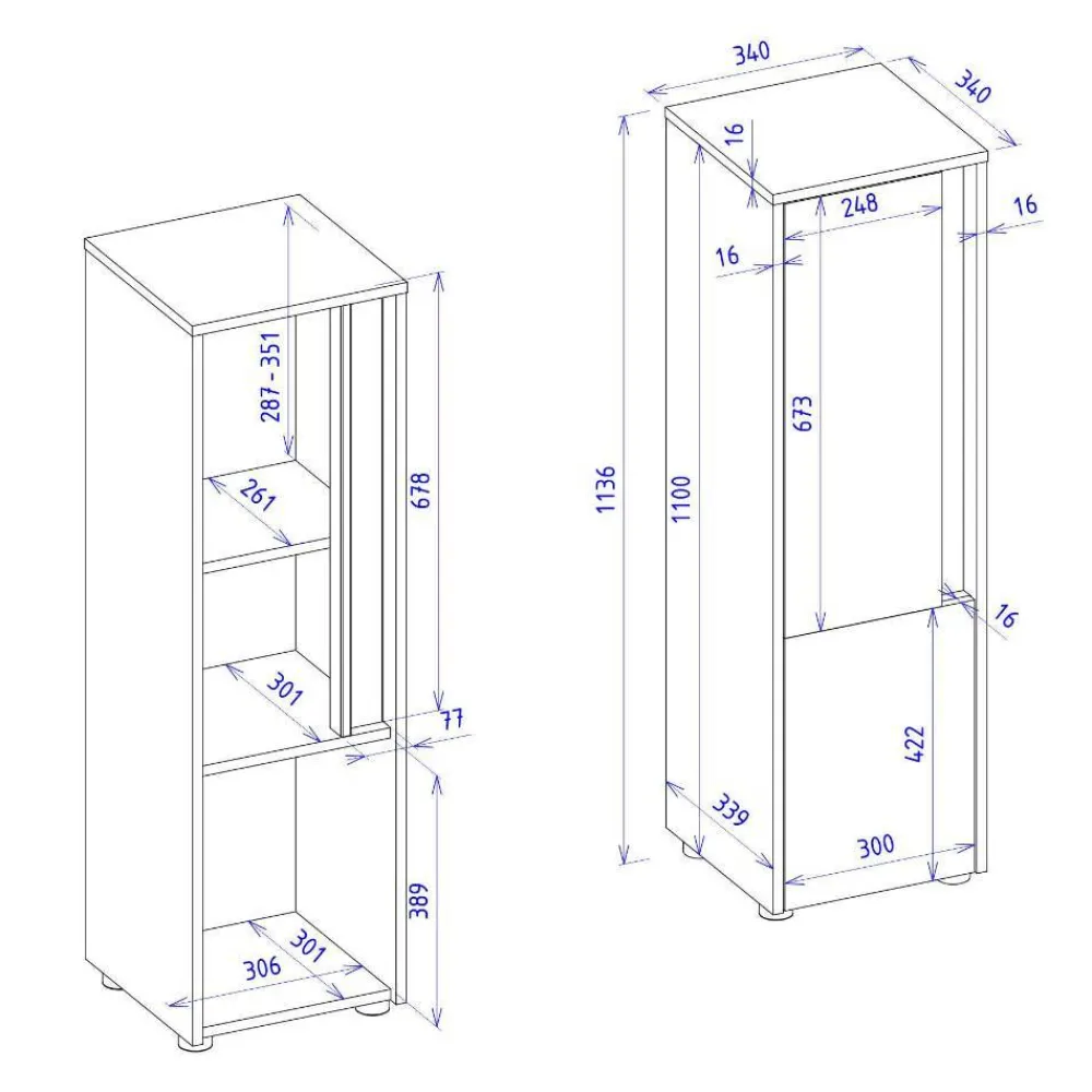 Clearance Badmidischrank Rascian Bad Hochschränke