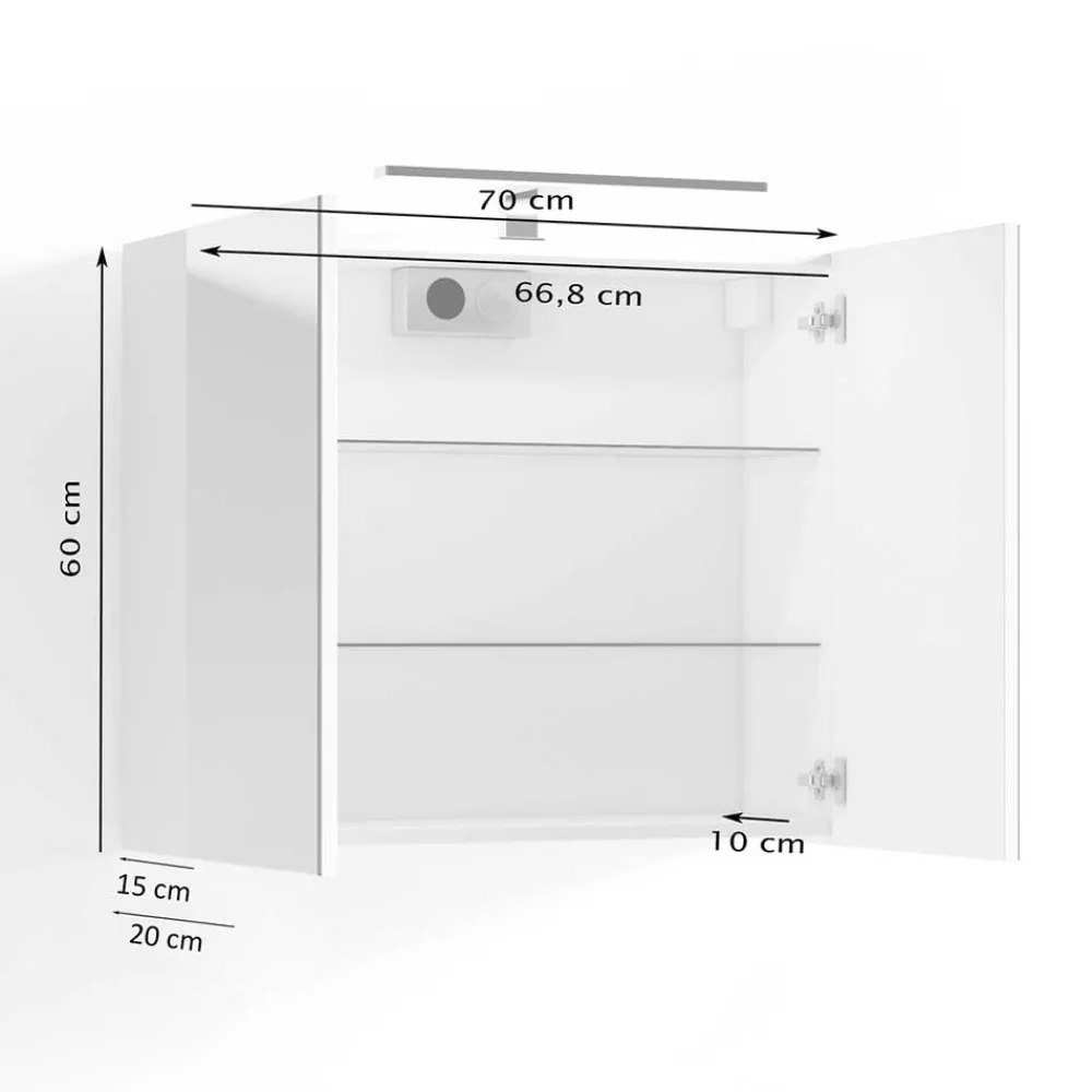 Badschrank mit Spiegel Peace Badezimmerschränke|Spiegelschränke