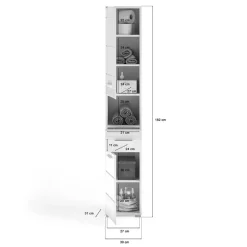 Hot Badseitenschrank Alessia Badezimmerschränke|Bad Hochschränke