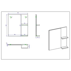 Hot Badspiegel mit Ablagen Nushivon Wandspiegel|Schlafzimmerspiegel