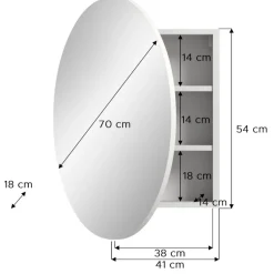 Online Badspiegelschrank rund Sismail Spiegelschränke