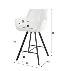 Sale Barhocker mit Lehne Brasatura Hocker|Barmöbel