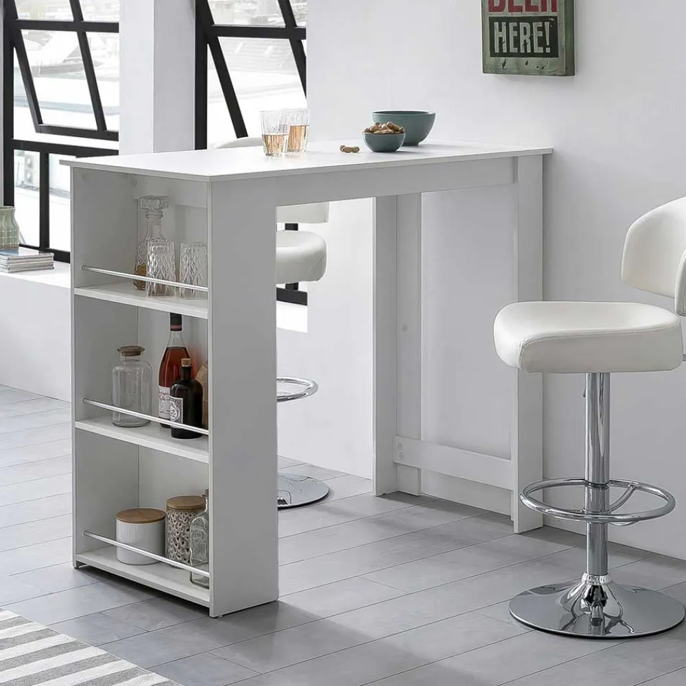 Outlet Bartisch in Weiß Salverna Barmöbel