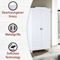 Outlet Bauernschrank Valuta Massivholz Schränke|Kleiderschränke