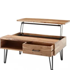 New Baumkantentisch Pauna Wohnzimmertisch|Massivholztische