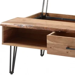 New Baumkantentisch Pauna Wohnzimmertisch|Massivholztische