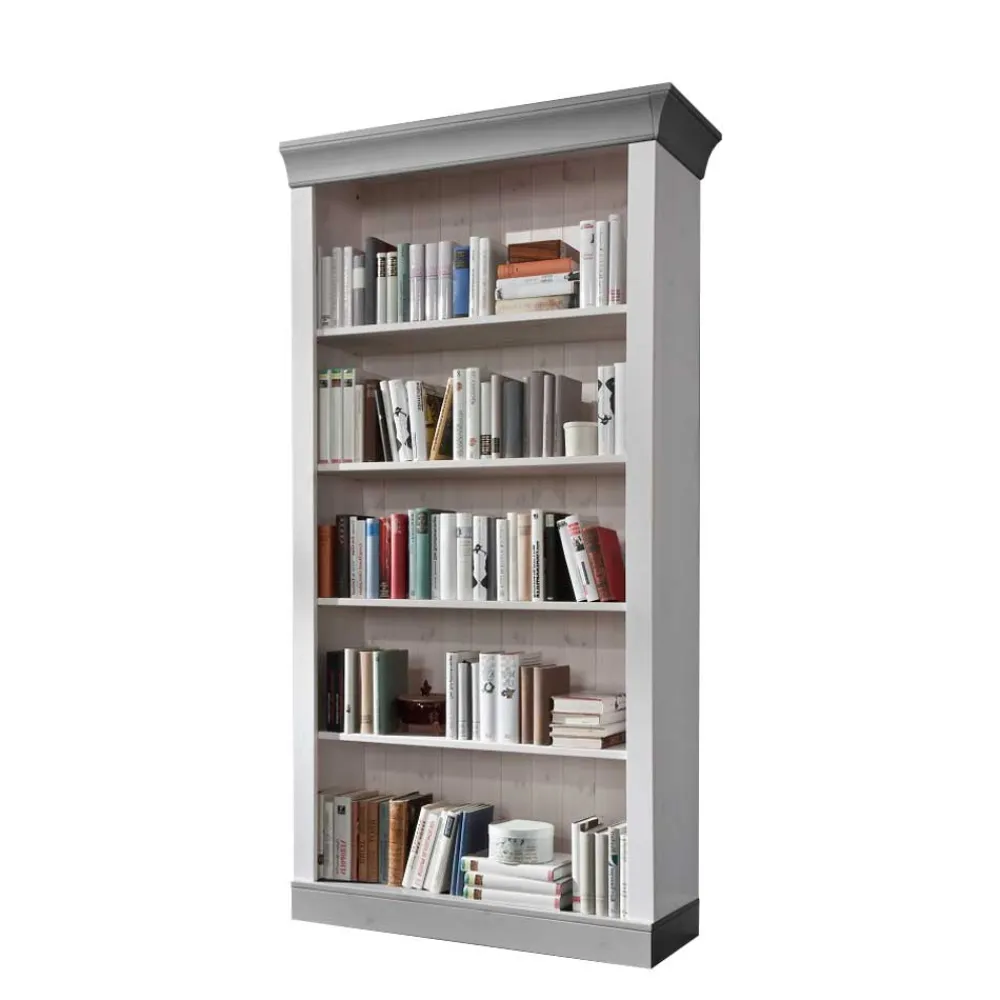Outlet Bücherregal Boulogne Wohnzimmerregale|Massivholzregale