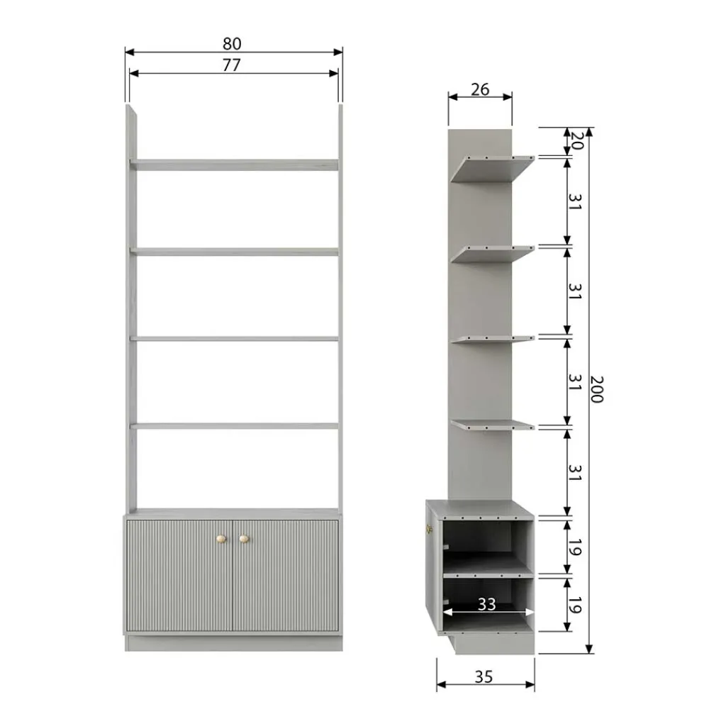 Sale Bücherregal Novelya Wohnzimmerregale|Massivholzregale