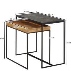 Outlet Beistelltisch Set Promenada Beistelltische