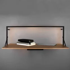 Best Beleuchtetes Wandboard Riguna Hängeregale|Massivholzregale