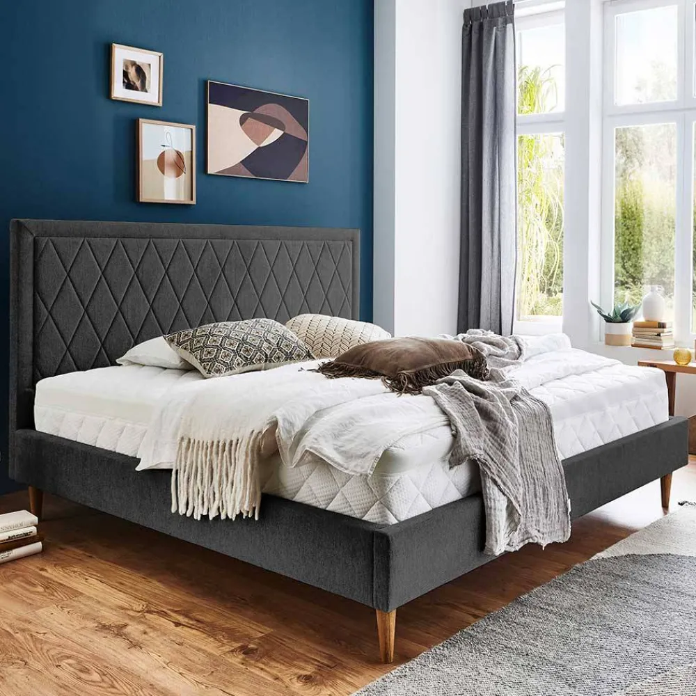 Clearance Bett Anthrazit Vesperanza Doppelbetten|Einzelbetten