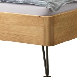 Hot Bettgestell Eiche hell geölt Vovila Doppelbetten|Massivholzbetten