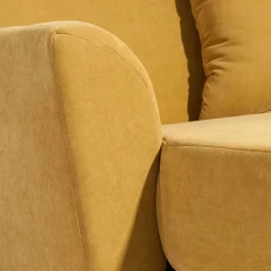 Hot Big Sessel gelb Velours Mason Wohnzimmer Sessel|Esszimmersessel