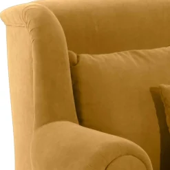 Outlet Bigsessel gelb Velours Sylvie Ohrensessel