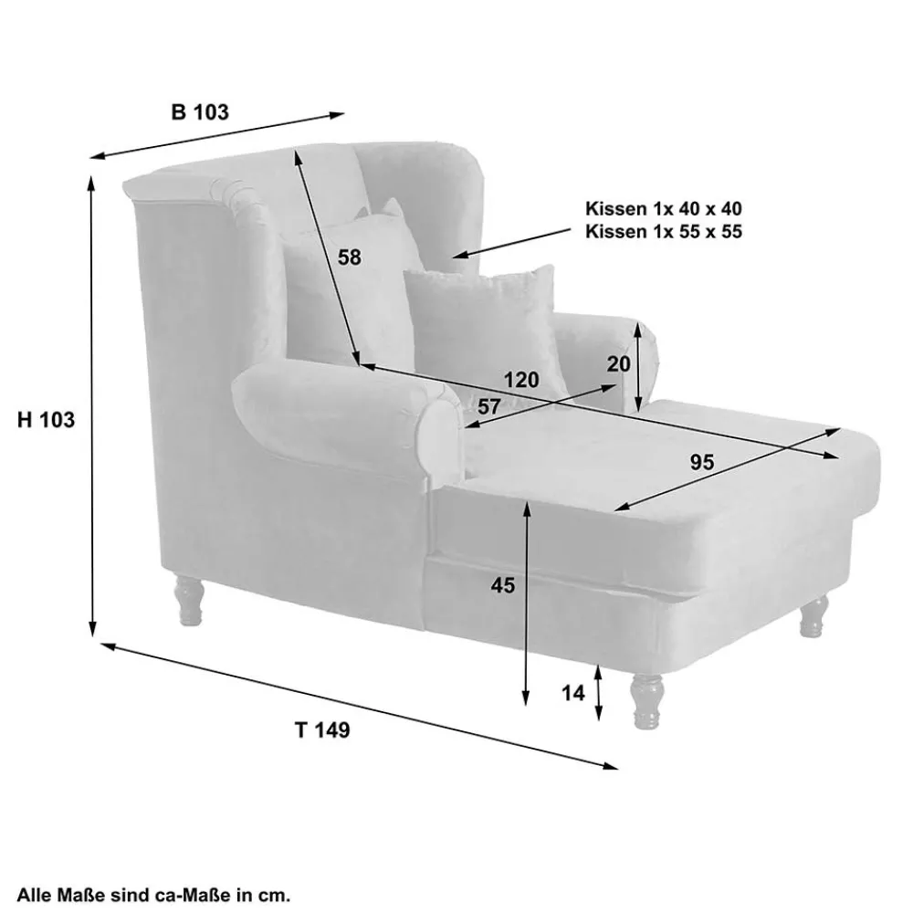 Outlet Bigsessel gelb Velours Sylvie Ohrensessel