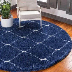 Sale Blauer Langflor Teppich Russell Teppiche