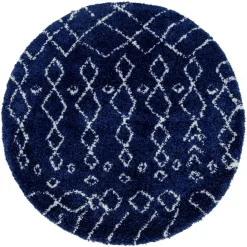 New Blauer Shaggy Teppich Vulin Teppiche