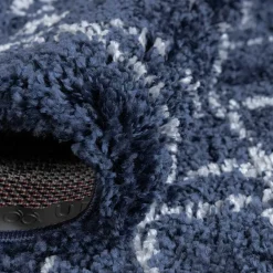 New Blauer Shaggy Teppich Vulin Teppiche