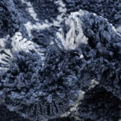 New Blauer Shaggy Teppich Vulin Teppiche